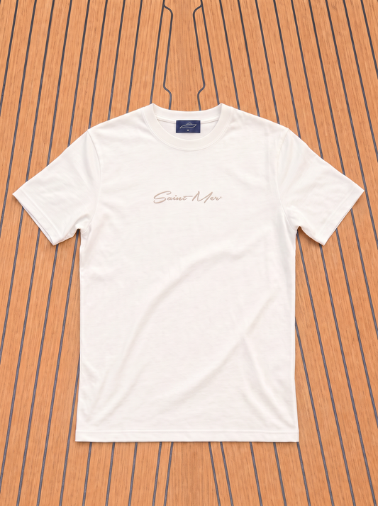Camiseta santorini para hombre 100% algodon pima Saint Mer resortwear